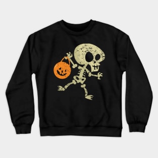 Funny Halloween skeleton costume Skull Shirts For Kids Crewneck Sweatshirt